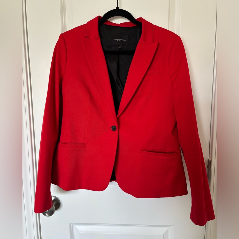 EUC Banana Republic Red Washable Stretch Blazer